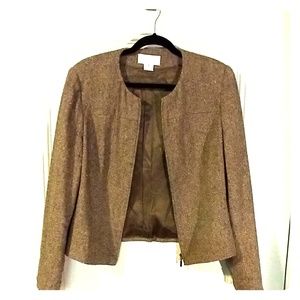 2/$10 Casual Corner size 14 brown zip jacket